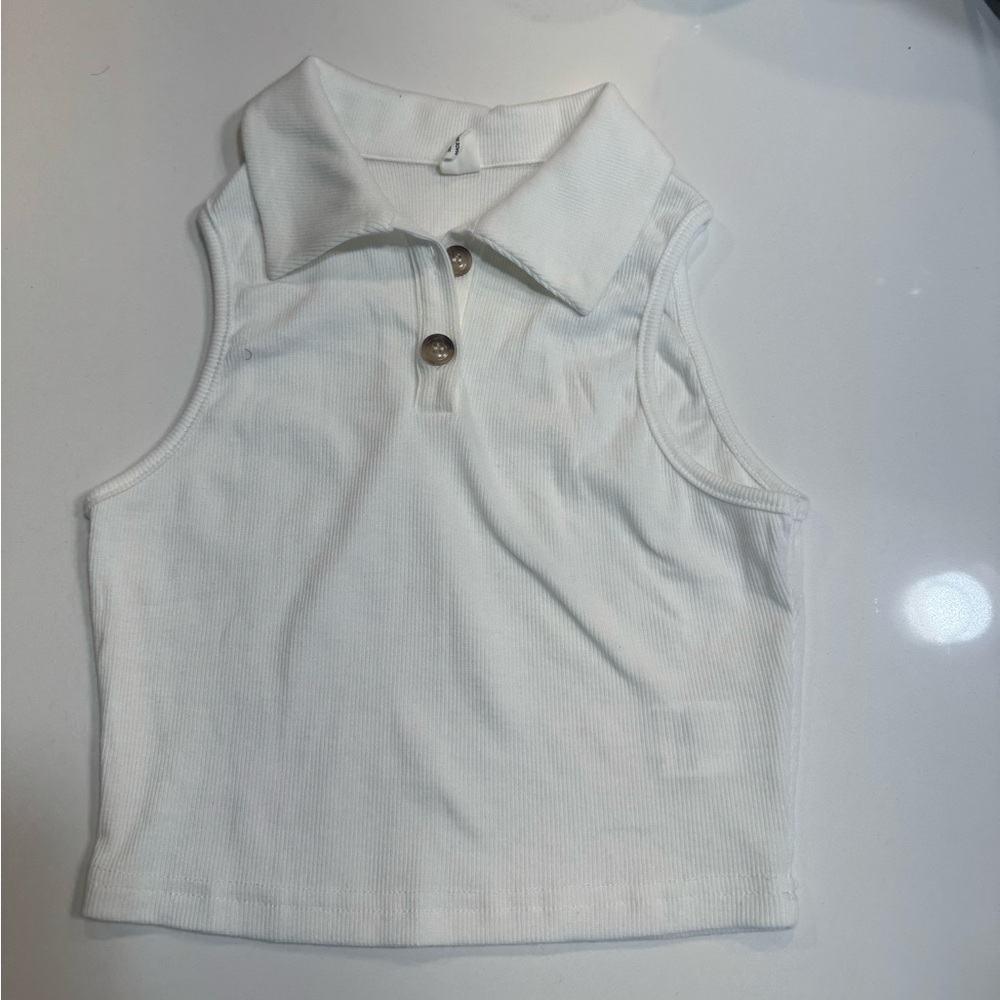 Basic white crop top